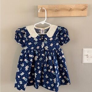 12m. Vintage, coquette, cottage core floral dress